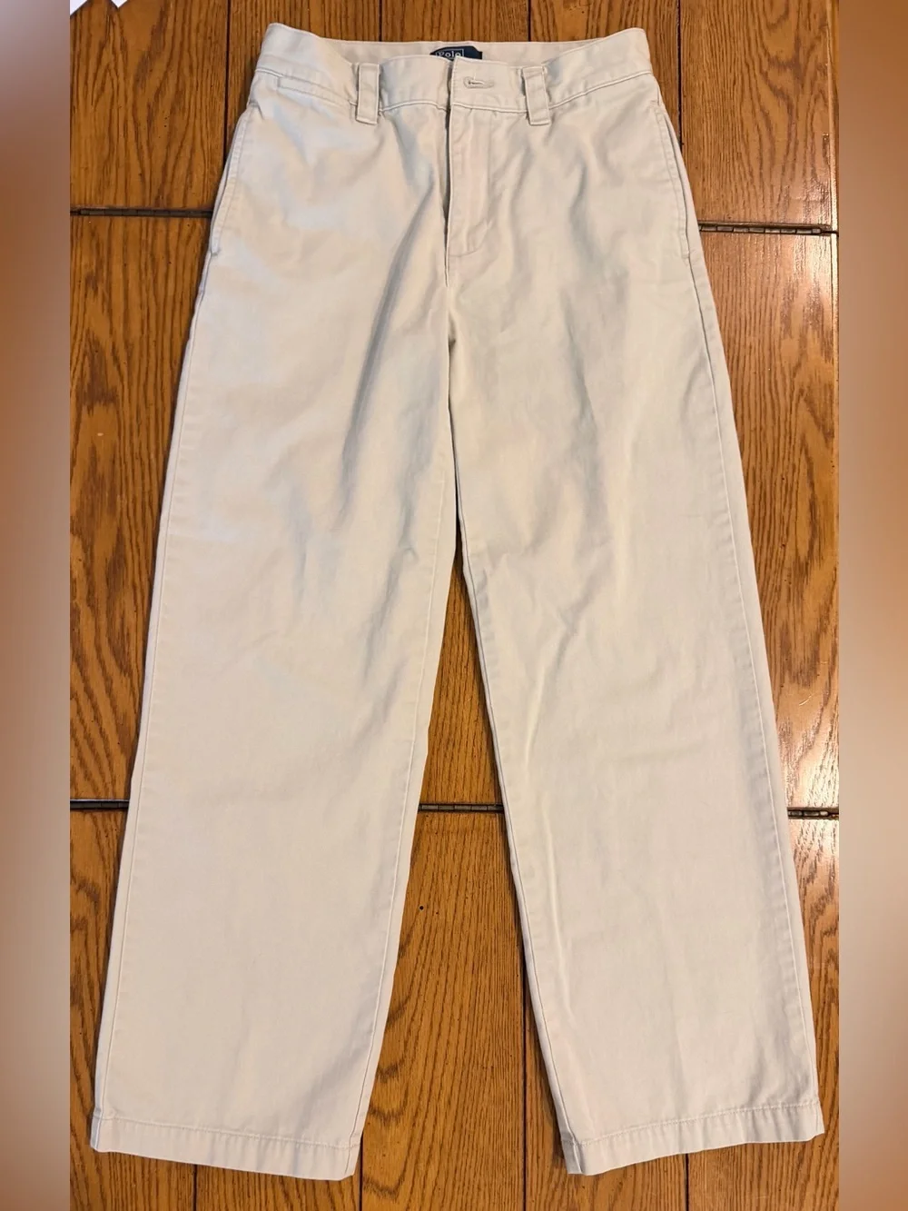 POLO Ralph Lauren Kids Unisex off white straight leg pants, size 14